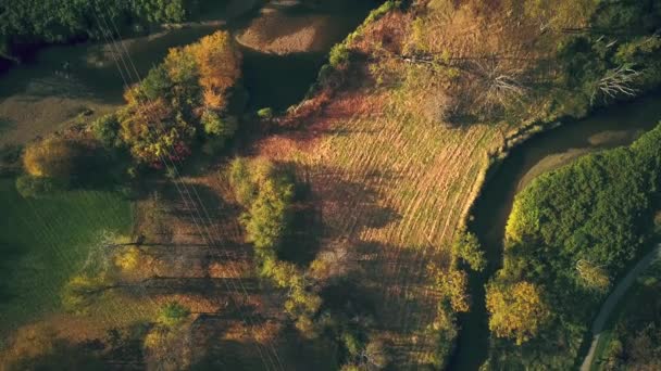 Herbst Luftaufnahme Stowe Vermont Usa — Stockvideo