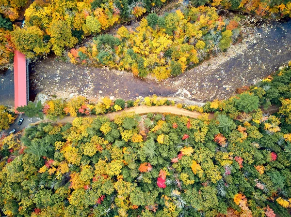 Scenic highway at autumn in New Hampshire, USA — Stock Photo, Image