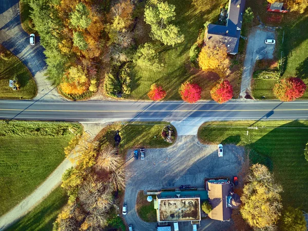 Autopista panorámica en otoño en New Hampshire, EE.UU. — Foto de Stock