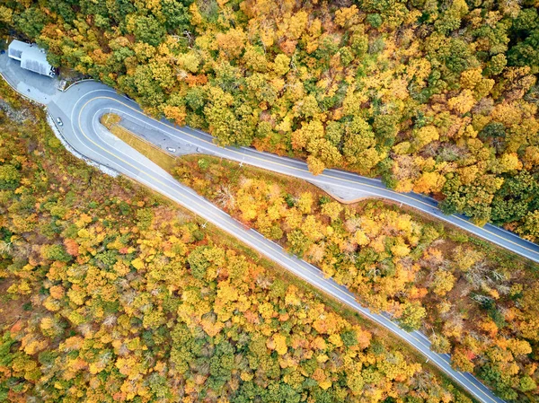 Horquilla de carretera escénica vuelta en otoño — Foto de Stock