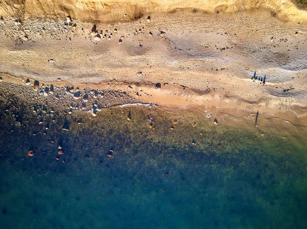 Fischer am Strand von Hamptons Luftaufnahme — Stockfoto
