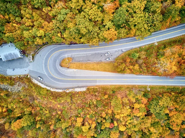 Horquilla de carretera escénica vuelta en otoño — Foto de Stock