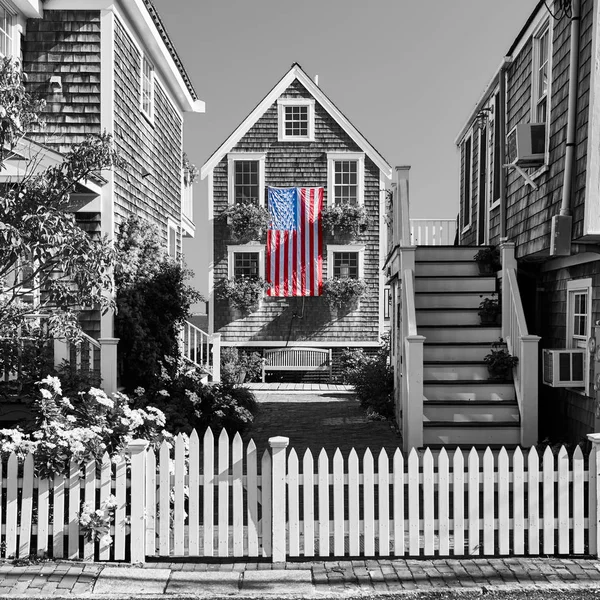 Bandera de Estados Unidos en Provincetown, Massachusetts —  Fotos de Stock