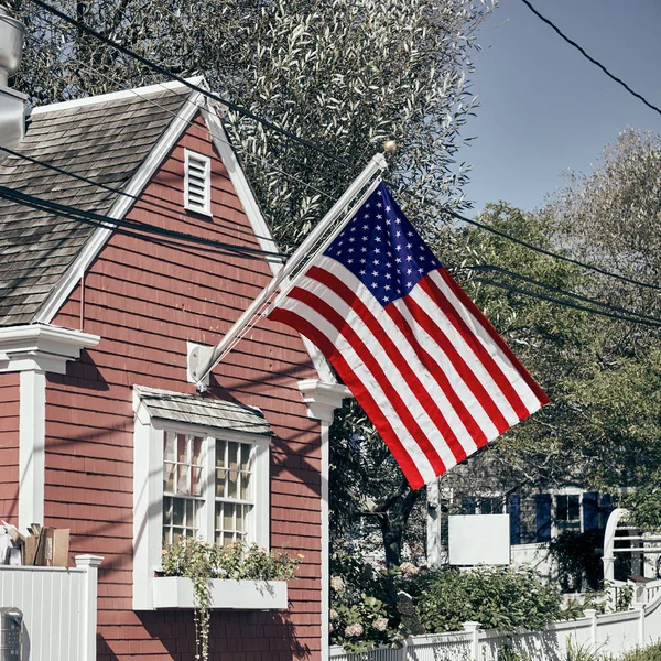 프로빈스 타운, 매사추세츠의 미국 국기 — 스톡 사진