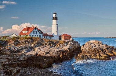 Portland Baş Feneri, Maine, ABD.