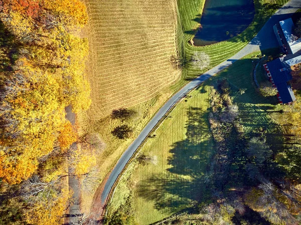 Granja en otoño en Woodstock, Vermont, Estados Unidos — Foto de Stock