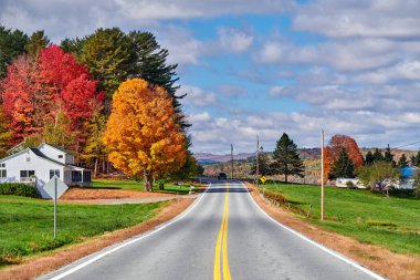 Highway at sunny autumn day  clipart