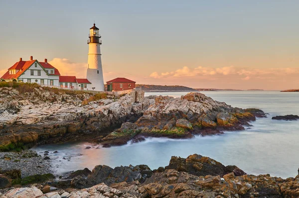 Farol de Portland Head, Maine, EUA. — Fotografia de Stock