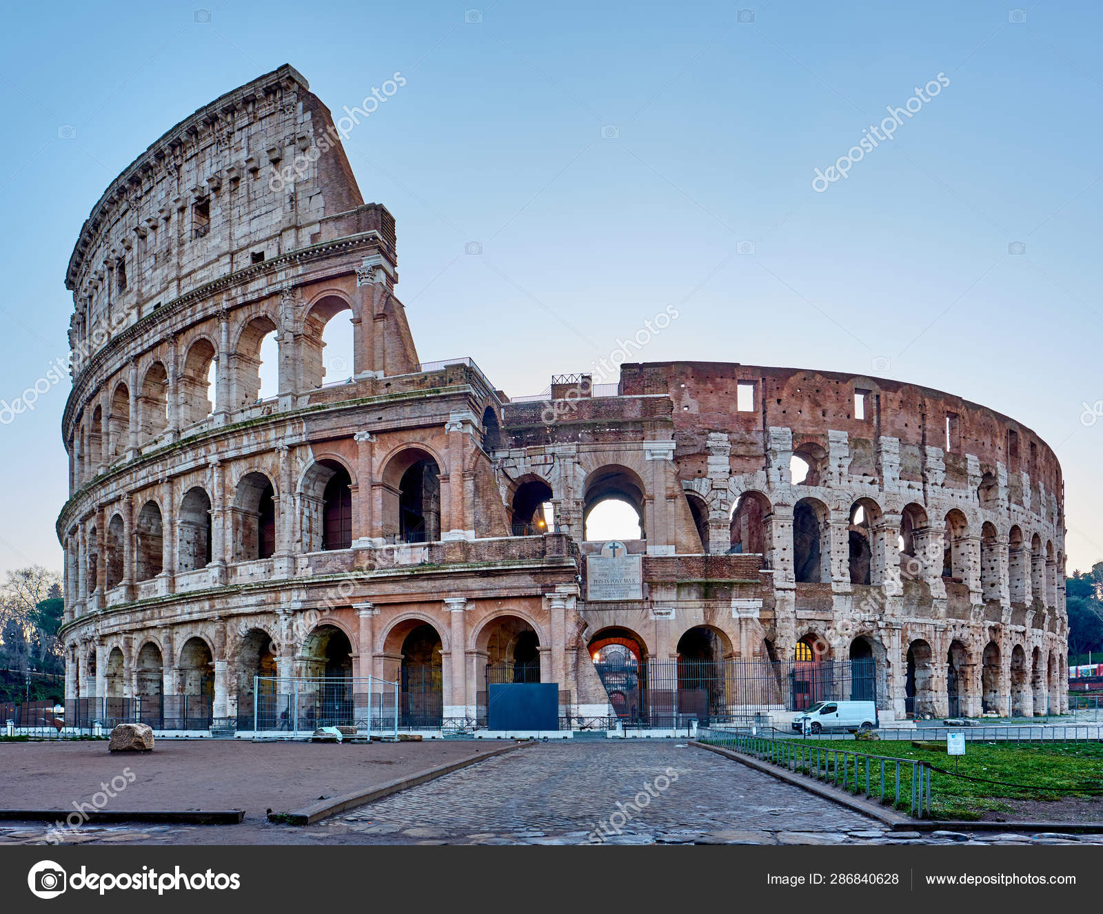 Colosseum At Sunrise In Rome Stock Photo By C Haveseen