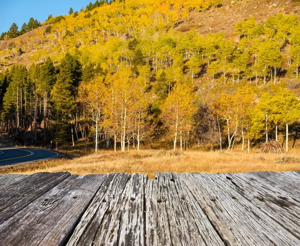 Estrada no outono em Colorado, EUA. — Fotografia de Stock