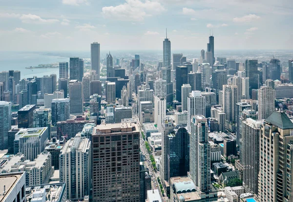 Chicago panorama z lotu ptaka — Zdjęcie stockowe