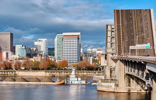 Portland city skyline at autumn