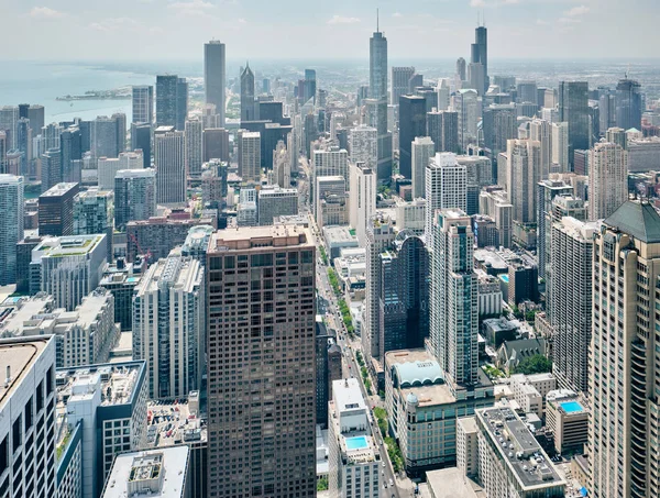 Chicago panorama z lotu ptaka — Zdjęcie stockowe