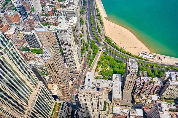 Chicago vista aerea della città — Foto Stock