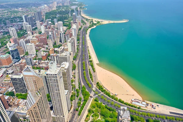 Chicago cidade vista aérea — Fotografia de Stock