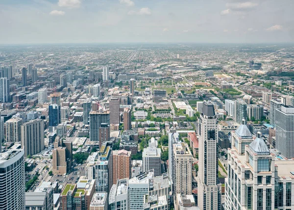 Chicago Skyline letecký pohled — Stock fotografie