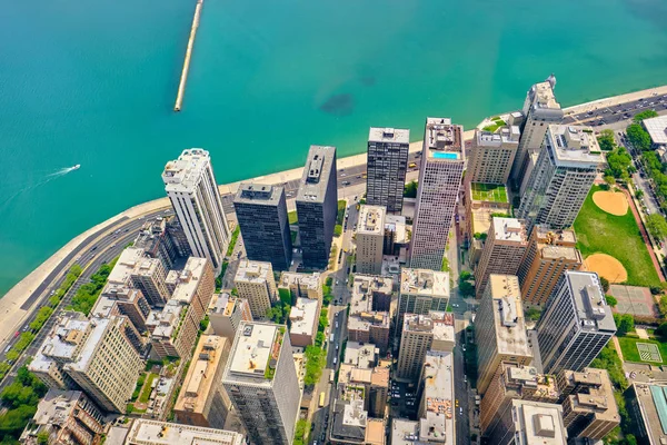 Chicago City Luftaufnahme — Stockfoto