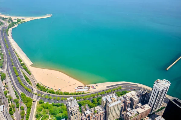 Chicago cidade vista aérea — Fotografia de Stock