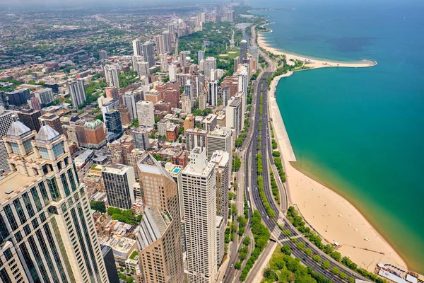 Chicago cidade vista aérea — Fotografia de Stock