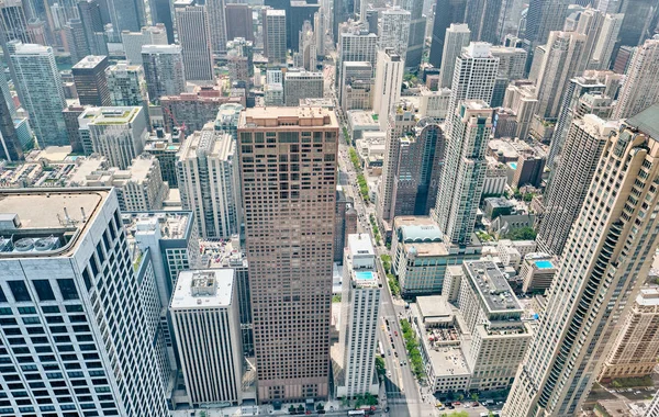 Chicago skyline uitzicht vanuit de lucht — Stockfoto