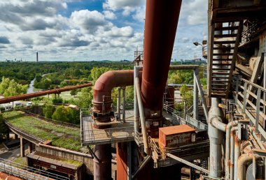 Duisburg, Almanya 'daki sanayi fabrikası. 