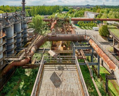 Duisburg, Almanya 'daki sanayi fabrikası. 