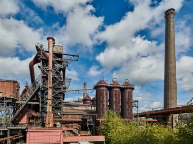 Duisburg, Almanya 'daki sanayi fabrikası. 