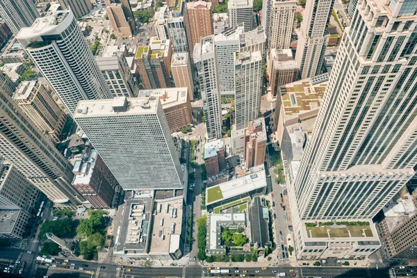 Chicago skyline flygfoto — Stockfoto