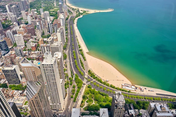 Chicago cidade vista aérea — Fotografia de Stock