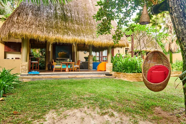 Beach Swing Egg Chair Mahe Seychelles — Stock Photo, Image