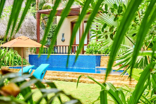Resort Swimming Pool Mahe Seychelles — Stock Photo, Image