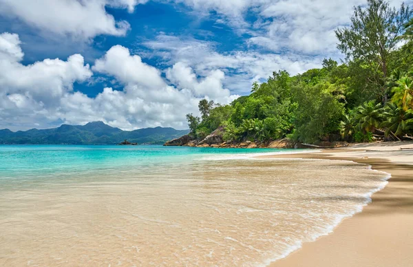 Bella Spiaggia Anse Soleil Alle Seychelles Mahe — Foto Stock