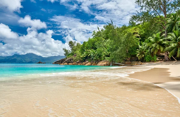 Schöner Strand Anse Soleil Auf Den Seychellen Mahé — Stockfoto