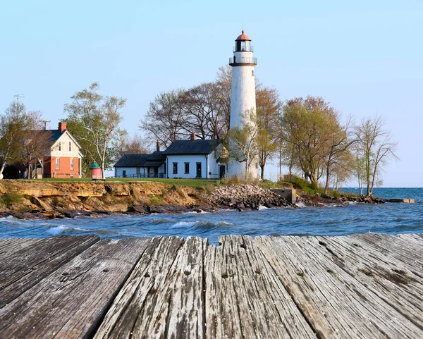 Pointe Aux Barques Lighthouse Побудоване 1848 Року Озеро Гурон Мічиган — стокове фото