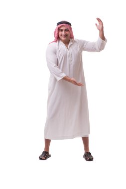 Arap işadamı beyaz arka planda izole edilmiş