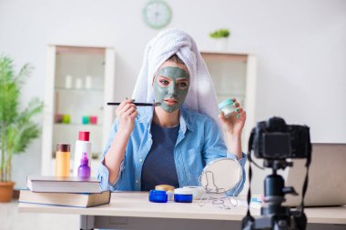 vlog için Güzellik blogcusu kayıt videosu