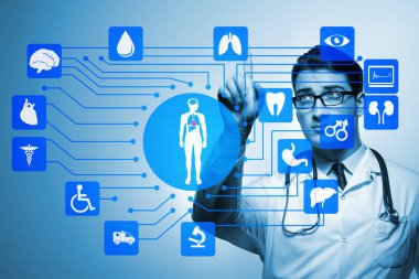 Sanal tuşlara basılı doktorların teletıp kavramı