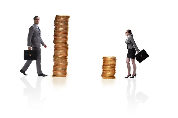 A férfiak és nők közötti egyenlőtlen bérezés és nemek közötti különbség fogalma — Stock Fotó