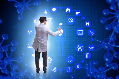 Sanal tuşlara basılı doktorların teletıp kavramı