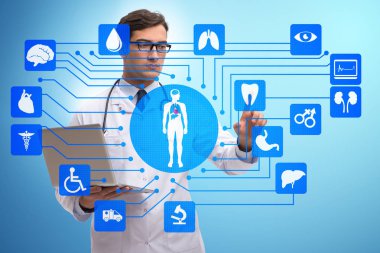 Sanal tuşlara basılı doktorların teletıp kavramı