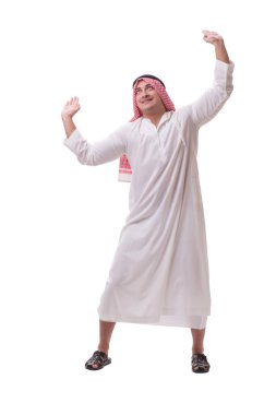 Arap işadamı beyaz arka planda izole edilmiş