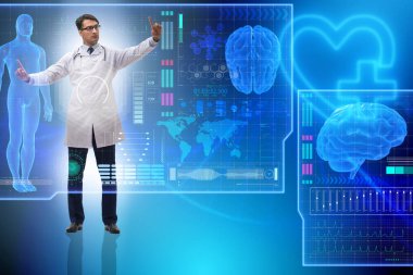 Sanal tuşlara basılı doktorların teletıp kavramı