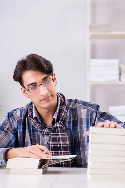 Writer presenting his books to public — Stock Photo, Image