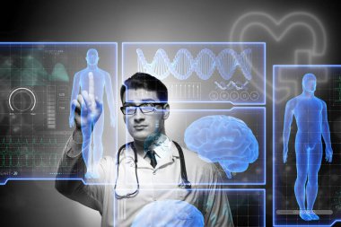 Sanal tuşlara basılı doktorların teletıp kavramı