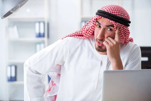 Arab businessman working in the office