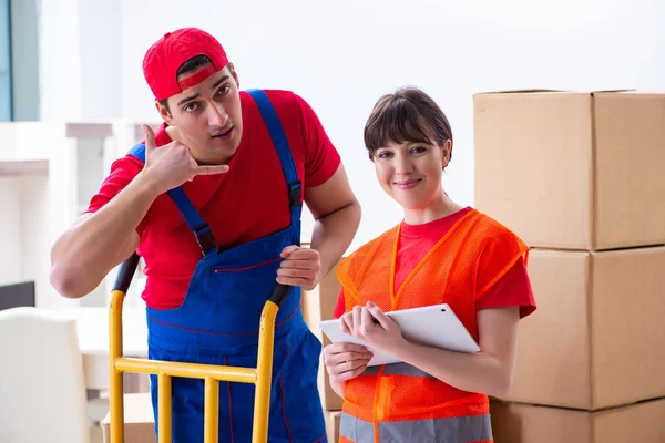 Professionele verhuizers doen verhuizing — Stockfoto