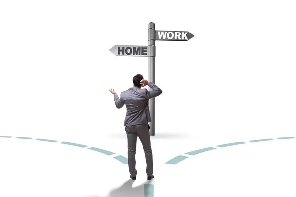 Vida laboral o equilibrio del hogar concepto de negocio — Foto de Stock