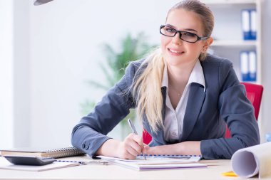 Projede çalışan kadın mimar  