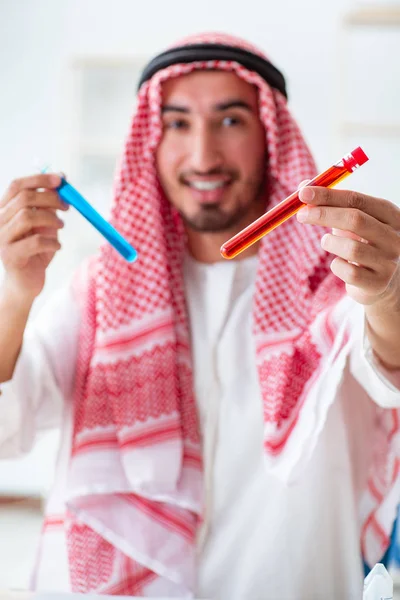 Arab chemist working in the lab office — Stock Photo, Image