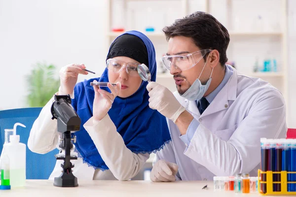 Zwei Chemiker im Labor — Stockfoto